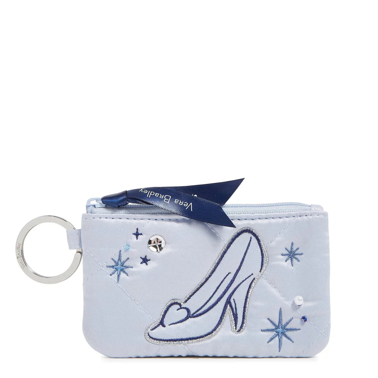 Vera Bradley Disney Cinderella Zip ID Case - Paisley on Morning Glory Slipper