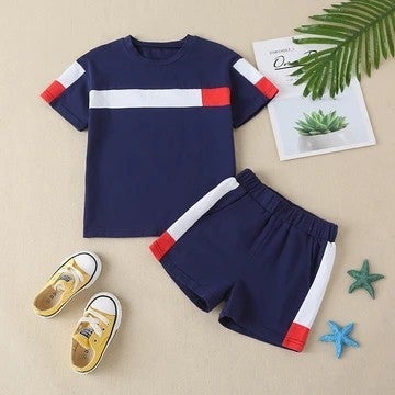 Navy Tee and Shorts Set