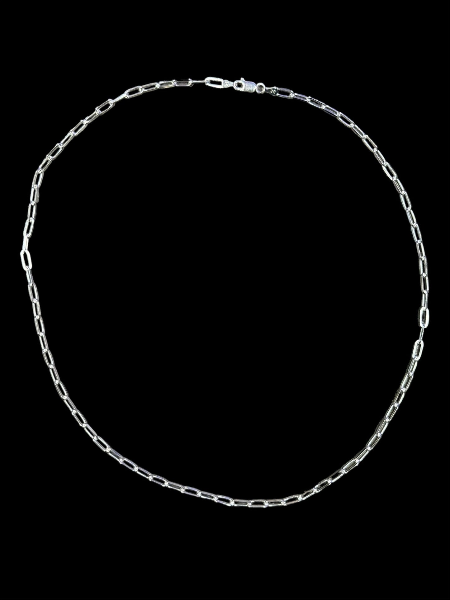 Classic Paperclip Chain Necklace - Sterling Silver 925