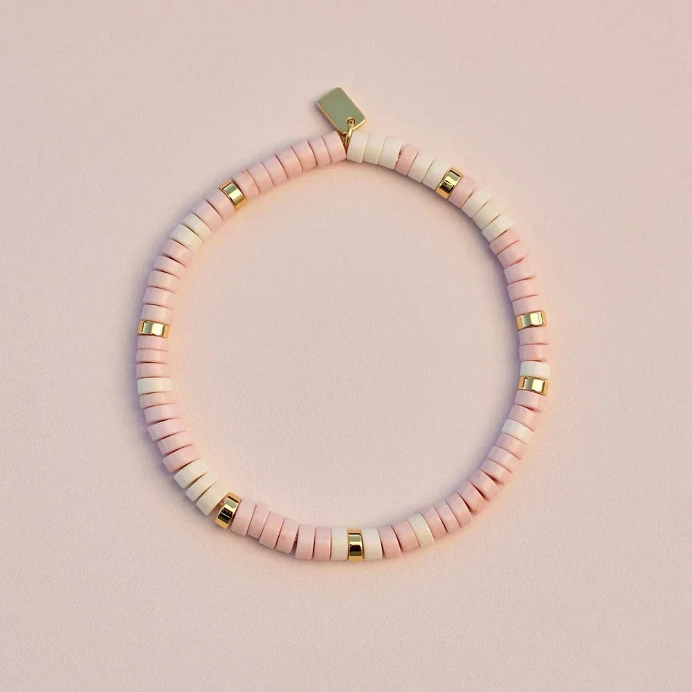 Pura Vida Sealife Stretch Bracelet - Sand Pink