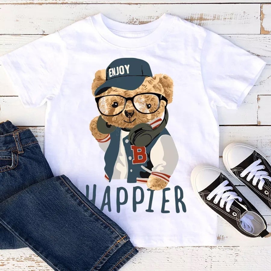 Kids Happy Bear Graphic Tee