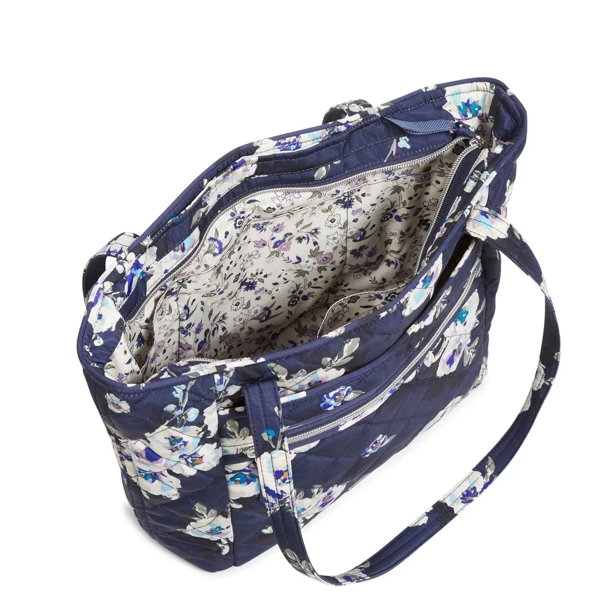 Vera Bradley Small Vera Tote - Blooms and Branches Navy