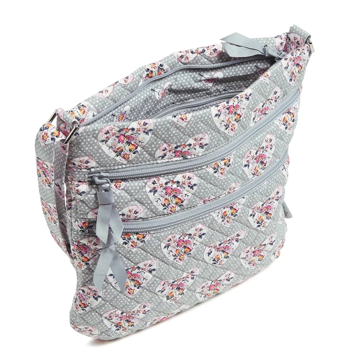 Vera Bradley Triple Zip Hipster Crossbody - Mon Amour Gray