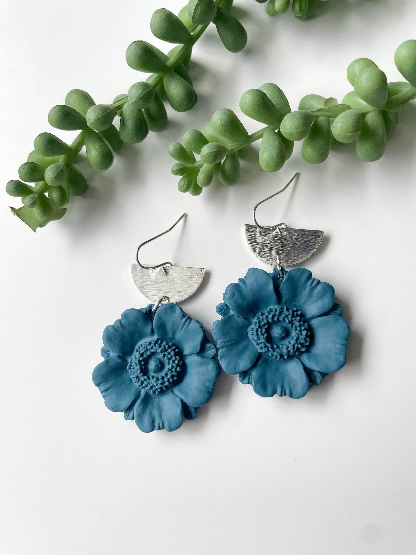 Poppy Teal Dangles