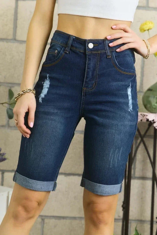 Denim Bermuda Shorts