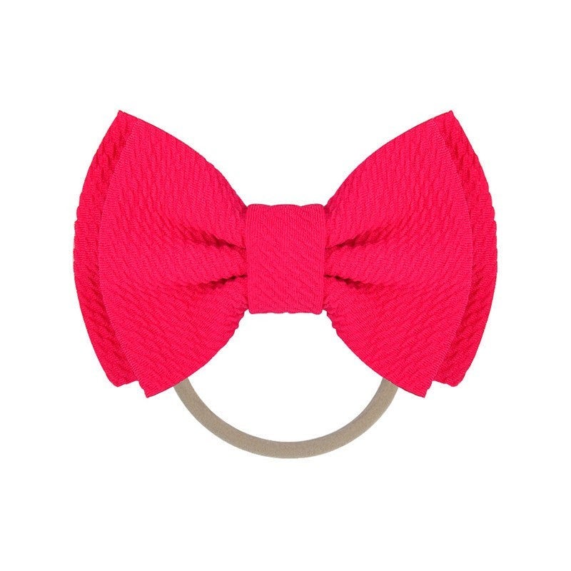 Hot Pink Bow Scrunchie/Headband