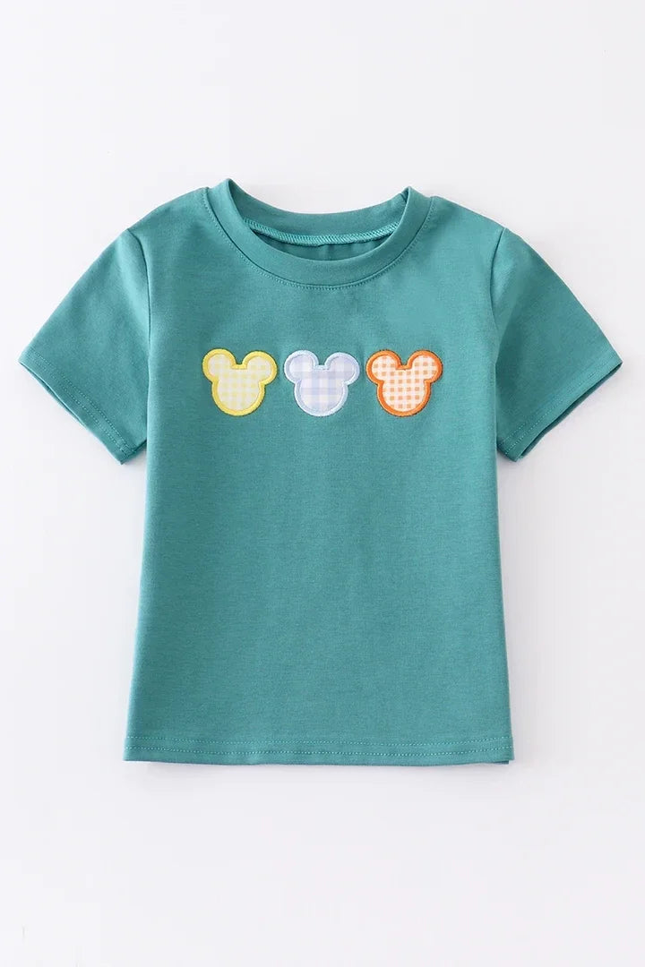 Mickey Teal Top