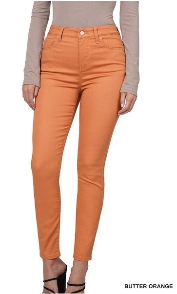 Butter Orange Hyper Stretch Denim Pants