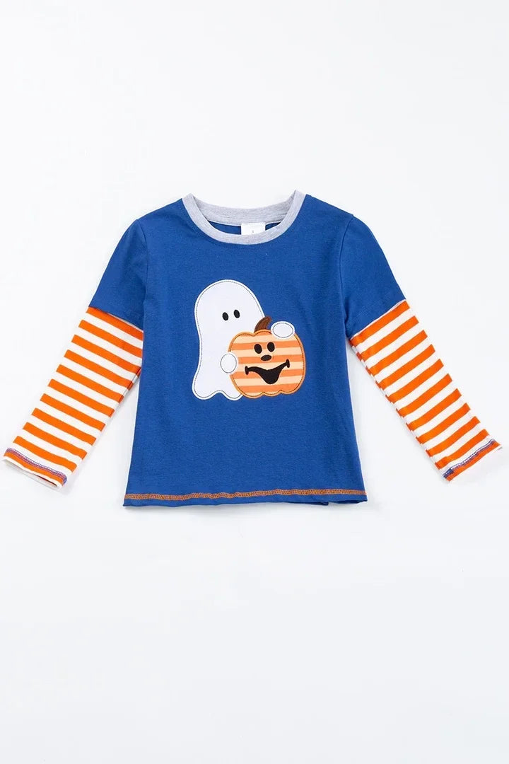 Halloween Pumpkin Ghost Long Sleeve