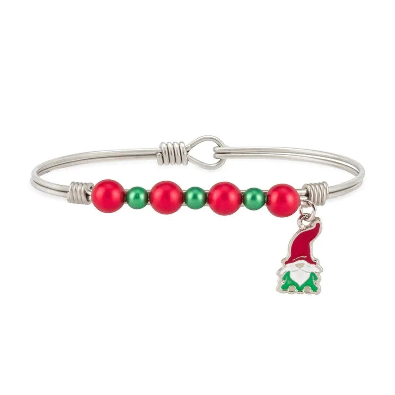 Luca + Danni Crystal Pearl Holiday Gnome Bangle