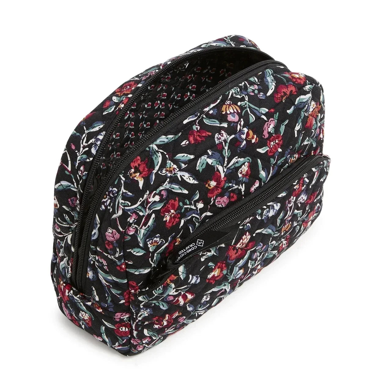 Vera Bradley Large Cosmetic Bag - Perennials Noir