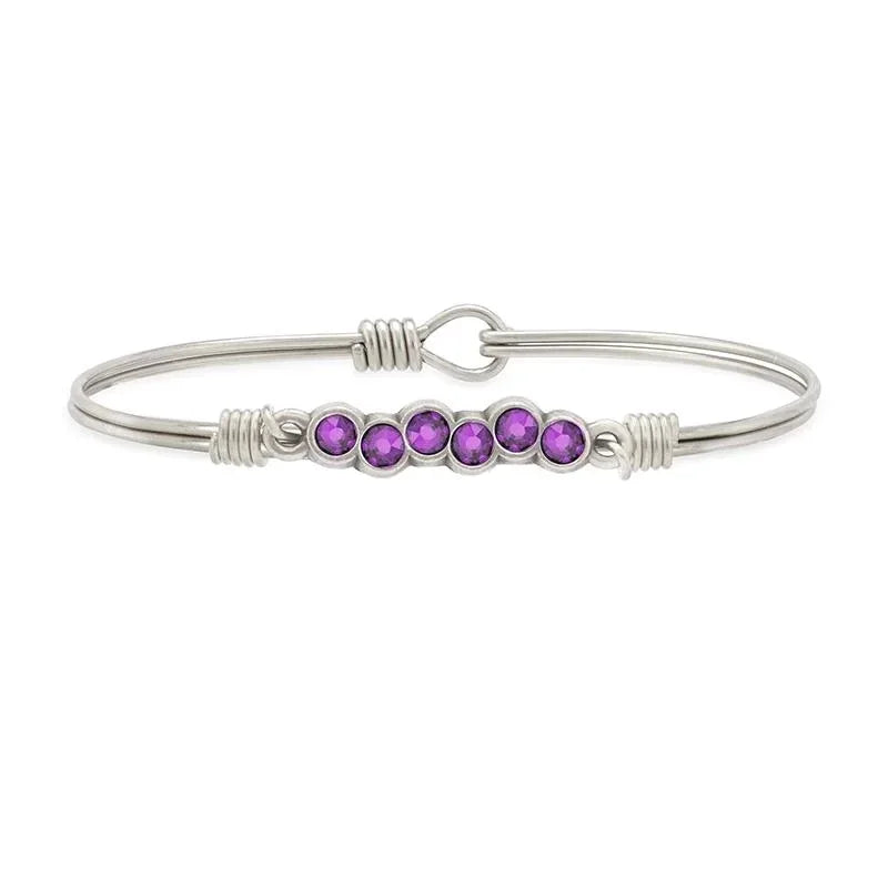 Luca + Danni February Starlight Birthstone Bangle Bracelet