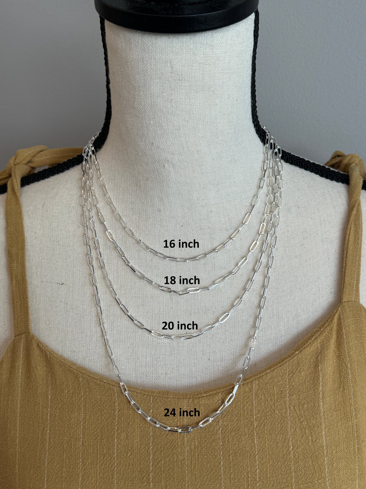 Classic Paperclip Chain Necklace - Sterling Silver 925