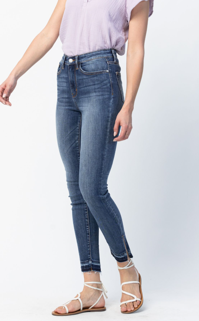 Judy Blue High Waist Skinny with Side Slit Denim