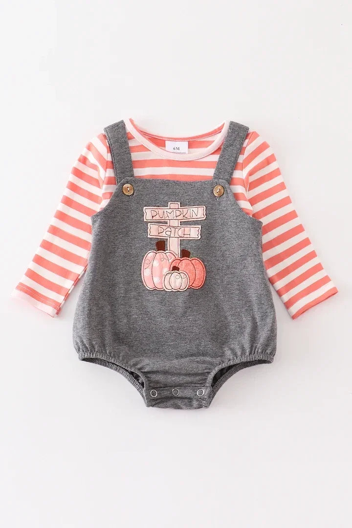 Grey Pumpkin Patch One Piece