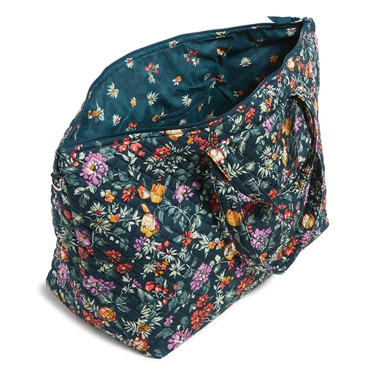 Vera Bradley Overnight Travel Tote Bag - Fresh Cut Floral Green