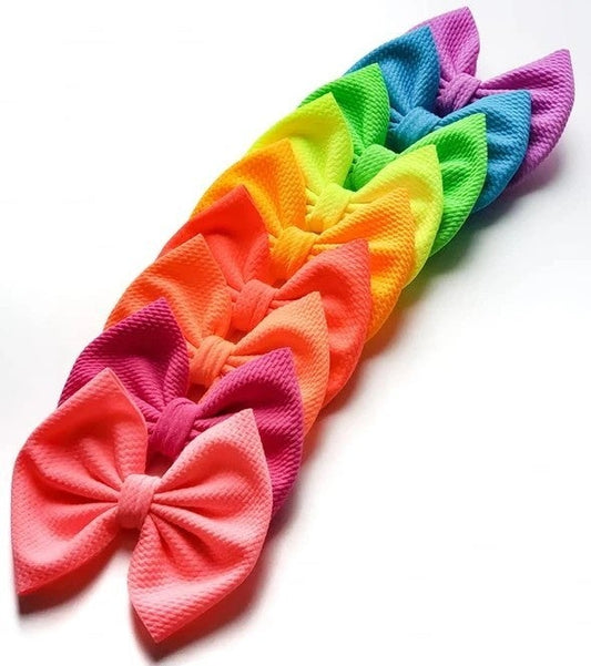 Savannah Neon Solid Hair Bow