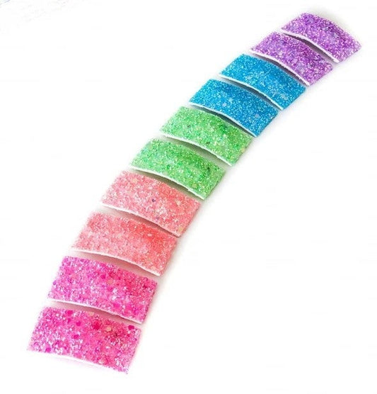 Rectangle Slushie Glitter Snap Clips