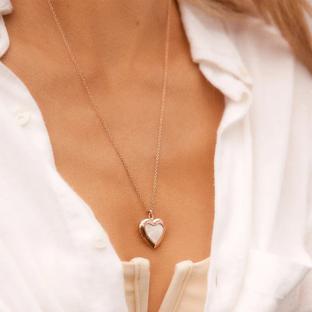 Pura Vida Stone Heart Locket Necklace