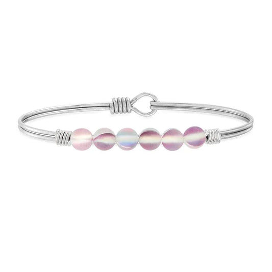 Luca + Danni Purple Quartz  Energy Stone Bangle Bracelet for Balance