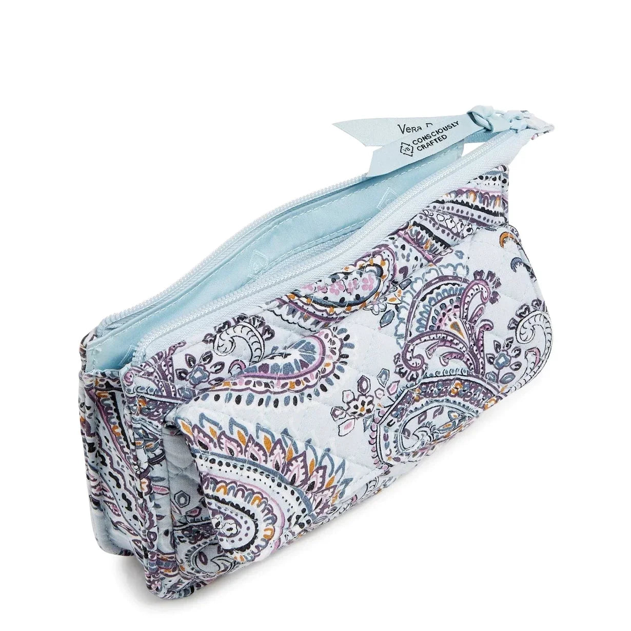 Vera Bradley RFID Wallet Crossbody - Soft Sky Paisley