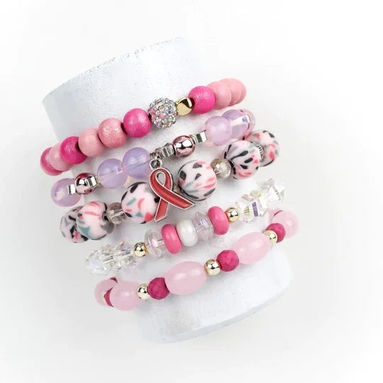 Erimish Breast Cancer Awareness Stretch Bracelet