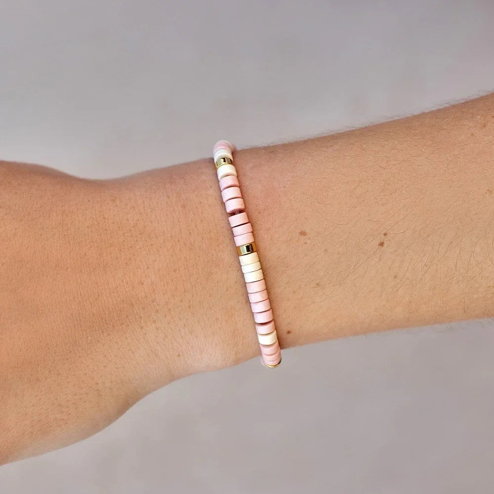 Pura Vida Sealife Stretch Bracelet - Sand Pink